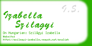 izabella szilagyi business card